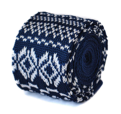 christmas range - blue jumper knitted christmas tie